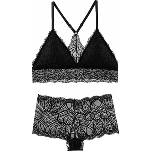 1set Sexy Lingerie Woman Bra Brief Sets Women Underwear Lace Bralette Tube Tops Bras Panties Suit For Lady Sexy Womens Bra Set