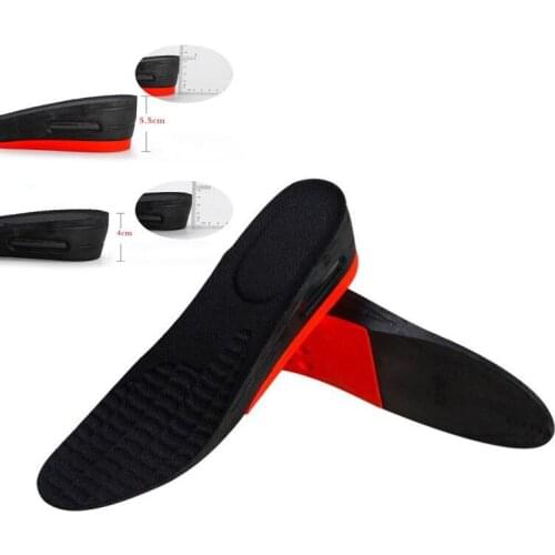 1 Pair Adjustable Man Woman PU Invisible Heightening Insole Shock Absorption Cushion Increased Sports Insoles