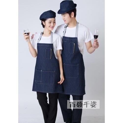 1 piece jean Chef apron,Food Cooking sushi Kitchen Work Wear,waitress jean apron