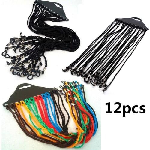 12pcs/lot Adjustable Neck Cord Strap String Landyard Holder For Eyeglass Glasses Sunglasses Multicolor Color