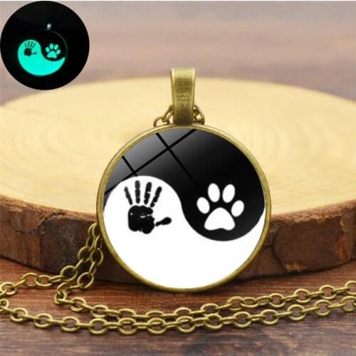 2019 Personality Luminous Tai Chi time Pattern Pendant Necklace Couple Jewelry Glow In The Dark Fashion Necklace for Women Men