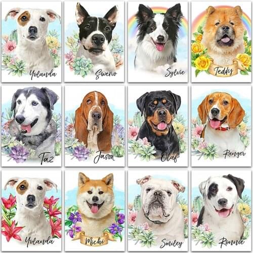 5D Diamond Painting Animals Dog Poodle Bulldog Cartoon home decor Husky Kit Full Square&Round embroidery mosaic Cross stitch art