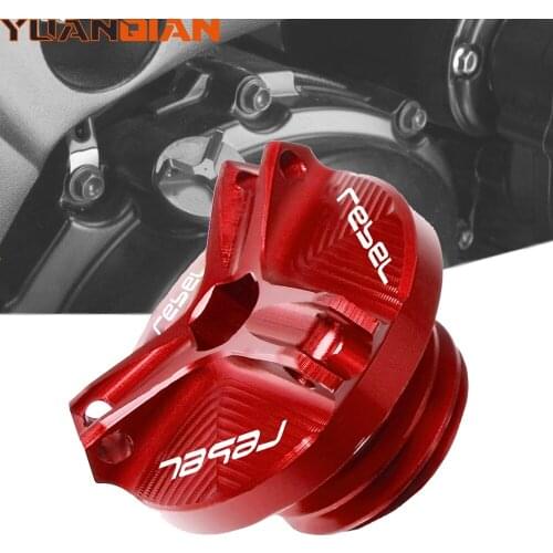 REBEL Motorcycle Accessories Engine Oil Cup Plug Cover For Honda REBEL CMX 300 500 M20*25 Motorcoss CNC Aluminum Oil Filler Cap