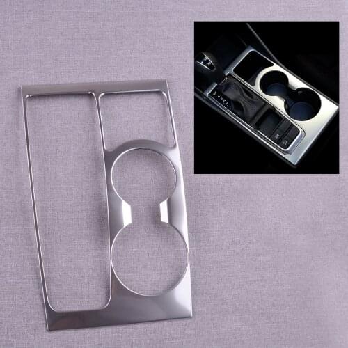 Car Silver Interior Gear Shift Drink Holder Panel Cover Trim LHD Fit For Hyundai Tucson 2019 2020 Automatic Transmission Model