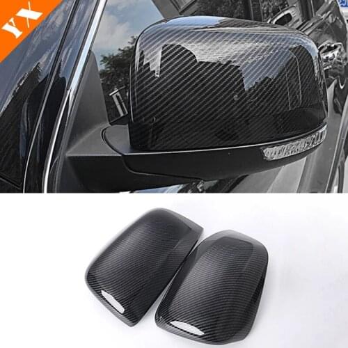 For Dodge Durango 2017 2018 2019 2020 ABS Carbon Car Side Door rearview turning mirror Garnish Protector Cover Trim Accessories