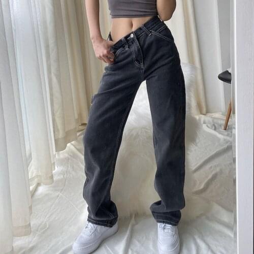 High Waist Pants Jeans Woman Loose Wide Leg Jean Straight Trouser Women Vintage Denim Pants Casual Autumn Streetwear Pantalon