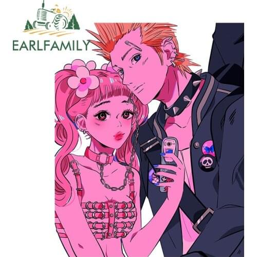 EARLFAMILY 13cm x 10.5cm for Badgirl Badboy Car Accessoires Stickers Cartoon Motorcycle Decals JDM Windshield Waterproof Decor