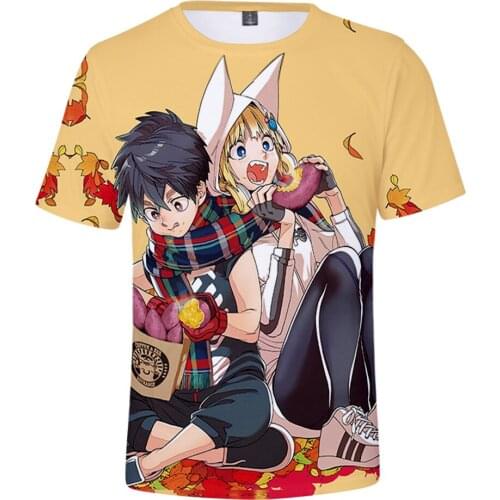 3D Kemono Jihen print Spring Summer Holiday Preppy Kawaii cute style children/child clothes T-shirt Fighting Animation Japanese