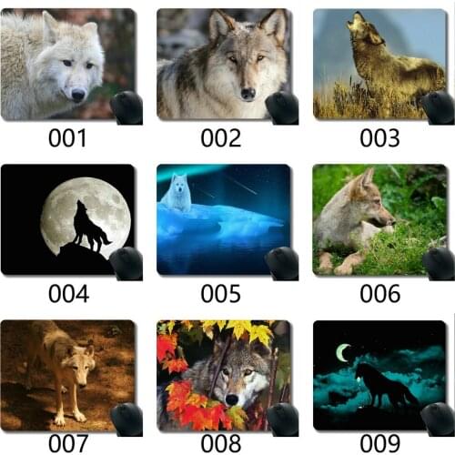 Gaming Mouse Pad Custom,Wildlife predator wolf Rubber Large Mouse pad Mat