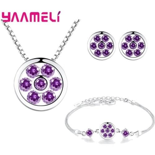Big Discount Super Nice Genuine 925 Sterling Silver Fashion Jewelry Sets For Women Necklace & Bracelet & Stud Earrings Wholesale
