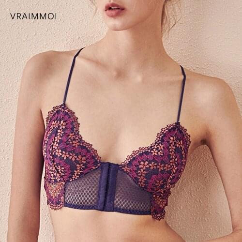 Women Sexy Lingerie Set Sheer Lace Bra And Panty Soft Transparent Mesh Bralette Brief Extremely Thin See Through Underwear Set