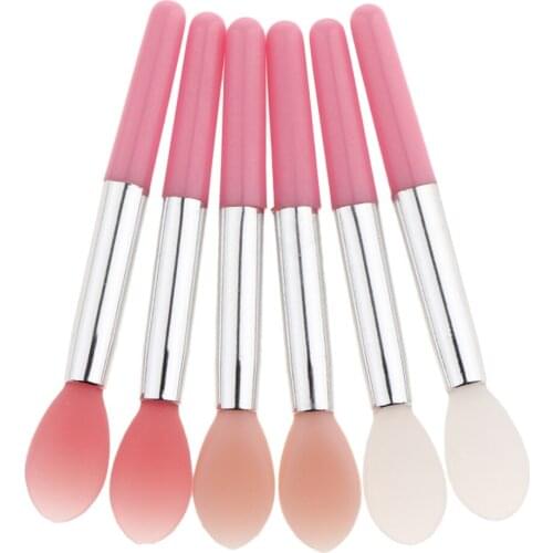 6 Pieces Soft Silicone Makeup Brushes Set Lip Cream Balm Oil Cosmetics Tools women cosmetic tools set