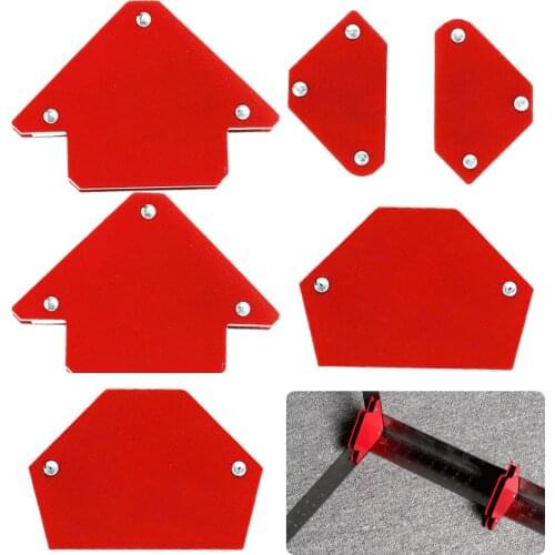6Pcs Triangle Welding Positioner Set Magnetic Holder Fixed Angle Soldering Locator Tool Switch Strong Ruler Auxiliary Tools