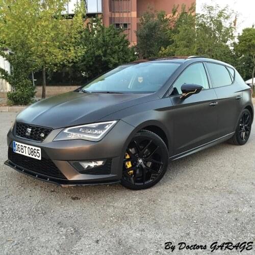 Front Bumper Attachment For Seat Leon 2013 2014 2015 2016 2017 Piano Black Lip Splitter Auto Car Styling Accessory Ornament