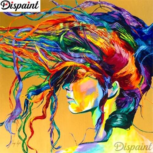 Dispaint Full Square/Round Drill 5D DIY Diamond Painting "Woman oil painting" Embroidery Cross Stitch 3D Home Decor A10840