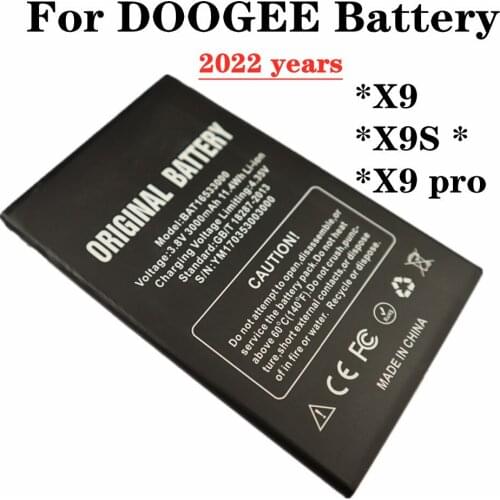 3000mAh For DOOGEE X9 pro Battery BAT16533000 For DOOGEE X9 X9S 5.5inch Mobile Phone Batterie Bateria Batterij
