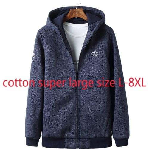 New Arrivla Fashion Super Large Autumn Winter Thick Jacket Men Casual Hooded Cardigan Young Knitting Coat Plus Size L-7XL 8XL