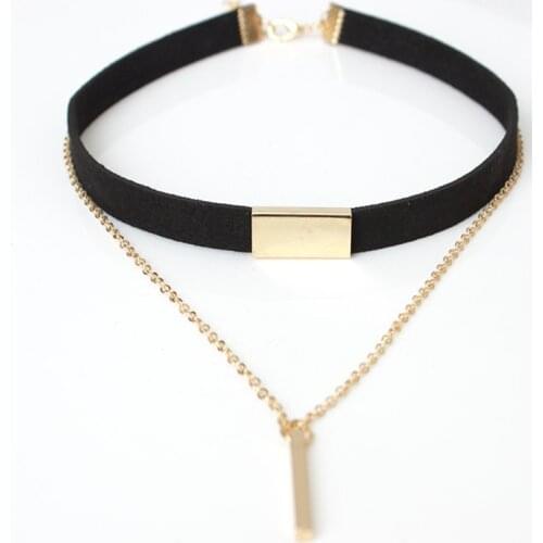 Fashion Cute Girls Leather Velvet Choker Necklaces Women Punk Velvet Chain Necklace Collar Female Jewelry Party Gift