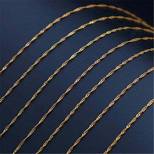 10m (32ft) Gold-plated Water Wave Chain Tassel Chain Bracelets Necklace DIY Alloy Handmade Jewelry Making A1102