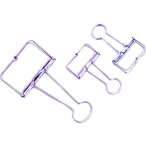 Simple Metal Hollow Dovetail Clip Bill Holder Office Hand Account Color Long Tail Clip Student Test Paper Holder