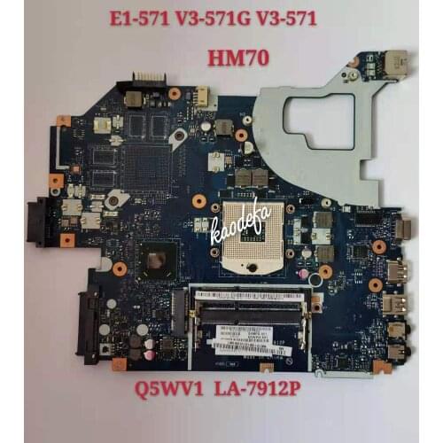 Q5WV1 LA-7912P Mainboard For Acer E1-571G V3-571G V3-571 NV56R PC Motherboard NBC1F11001 HM70 DDR3 100% Test Word Ok