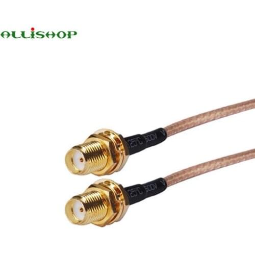 ALLiSHOP 0-6Ghz pigtail SMA female socket jack to SMA female socket jack low loss RG316 cable for FPV Antenna wifi router