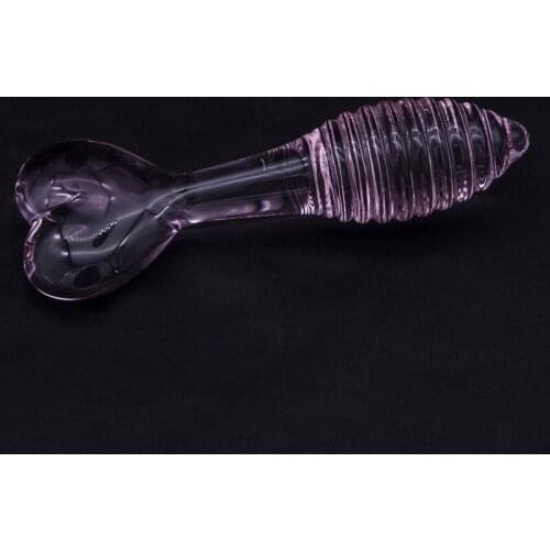 Pink glass anal plug Goods for adults 18 Sex toys for men Transparent crystal butt plug Products for adults Conical ass plug 18