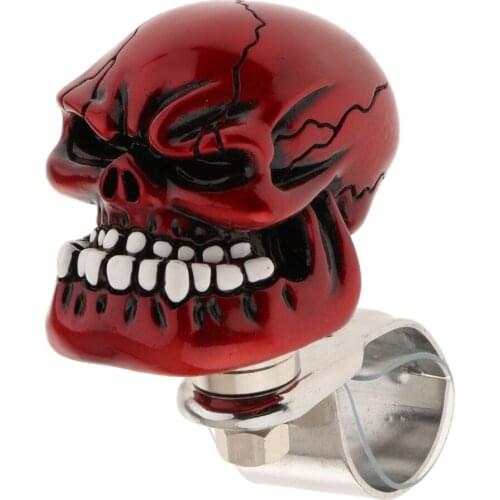 Auto Steering Wheel Suicide Knob Power Handle Clamp Skull Head for Car Truck