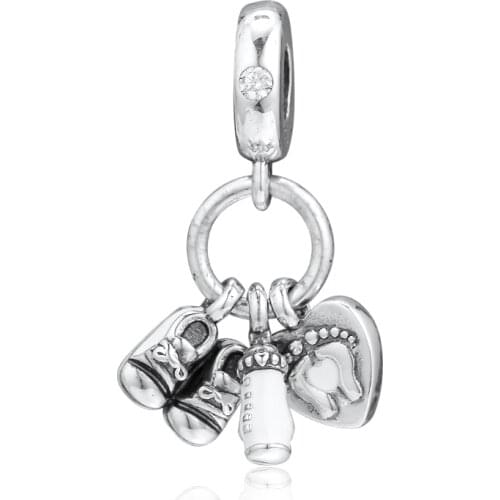 CKK Fit Pandora Bracelets My Little Baby Charms 925 Original Sterling Silver Charm Beads for Jewelry Making Bead
