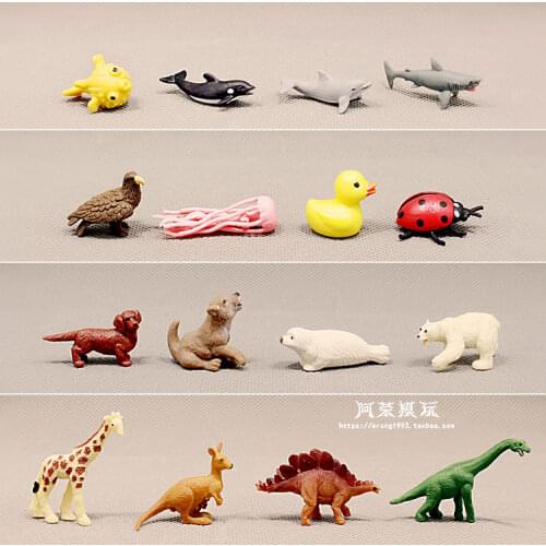 Fairy Garden Miniature Accessories Decoration Small Animal Model Dinosaur Sea Lions Shark Dolphin Bear Ladybug Figurine Toys