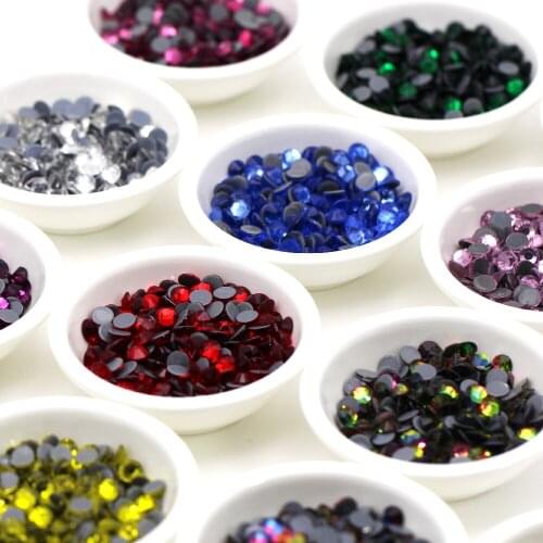 AAA Rhinestones 39Color Strass Flat Back Gems Hotfix Rhinestones For Clothes Crystals Application For Dresses Glass DIY SS6-SS30