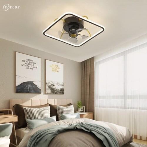 LED Modern Ceiling Fan Lamp Minimalist Ceiling Lamp Dining Room Bedroom Living Room Lamp Dimmable With Remote Fans Light