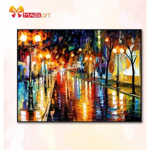 Cross stitch kits Embroidery needlework sets 11CT water soluble canvas patterns 14CT Night scenery-NCMS059