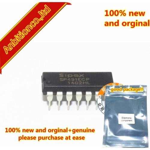 10pcs 100% new and orginal SP491ECP DIP14 Enhanced Full Duplex RS-485 Transceivers in stock