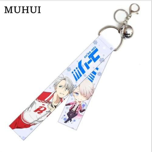 13 Styles Hot Anime YURI!!! on ICE Detective Conan Keychain Delicate Bell Accessories For Clothes Backpack Car Jewelry Key ring