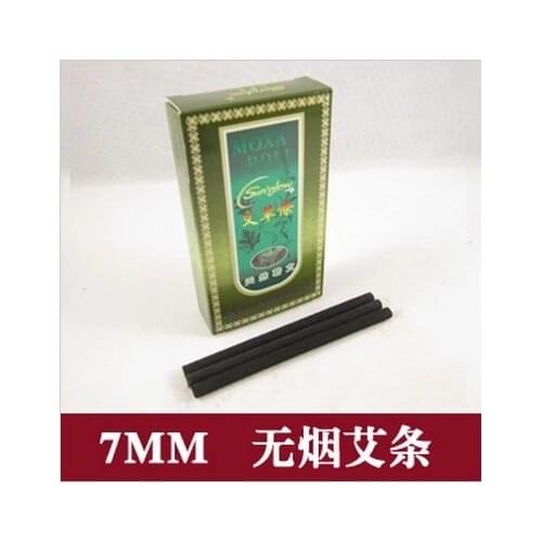 150pcs/lot 0.7cm moxa 7mm smokeness moxa moxibustion wormwood strip stick special face eye massage beauty 30pcs/box 120mm*7mm