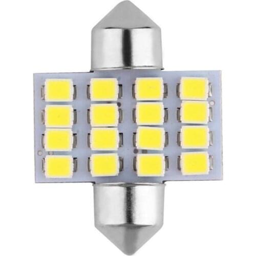 16SMD LED DC 12V Car Auto White Reading Interior Dome Light Festoon Bulbs Lamp