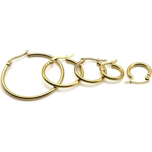 316 Stainless Steel Hoop Earrings Findings Big Circle Ear Wire Hoops Earrings Hooks For DIY Jewelry Making Supplies Accessories