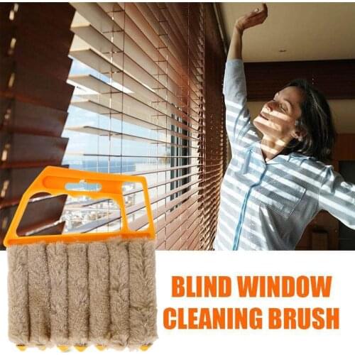 7 Finger Home Dusting Cleaning Tool Household Cleaning Brush Windspeed Mini Blind Cleaner Air Conditioner Duster with 7 Slats