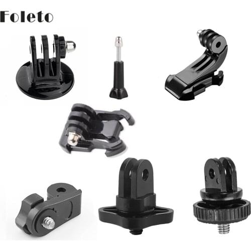 Foleto Tripod Adapter Convert Base 1/4" Mount for Gopro Accessories Monopod Tripod for Go pro Hero 7 6 5 xiaomi yi aee Holder