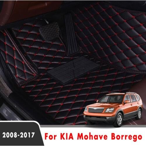LHD Car Floor Mats Interior Waterproof 5 seats Carpets For KIA Mohave Borrego 2017 2016 2015 2014 2013 2012 2011 2010 2009 2008