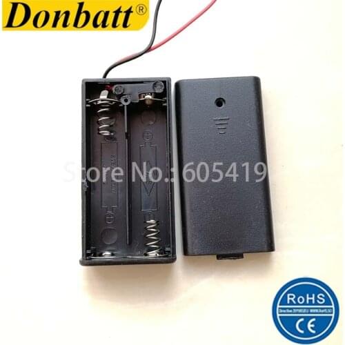 2x AA battery case AA batteries,battery holder with On-Off Switch & Cover (BC2AA)