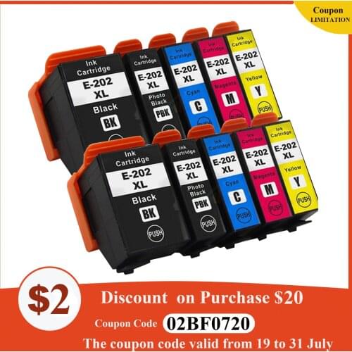 Befon 202XL Ink Cartridges for Epson 202 202XL Compatible with Epson Expression Premium XP-6000 XP-6005 XP-6100 XP-6105 Printer