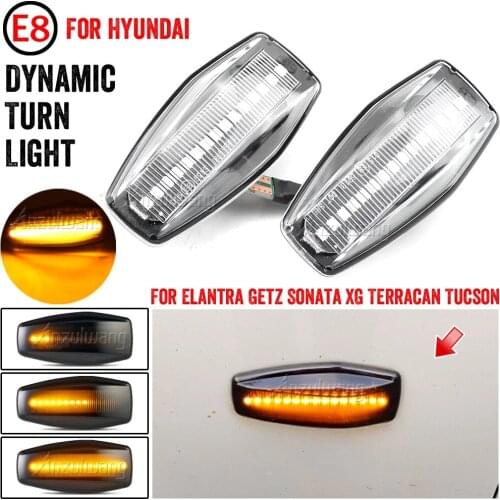 Dynamic LED Fender Light Side Marker For Hyundai I10 Trajet Sonata Elantra Getz XG Tucson Terracan Coupe Matrix for Kia 2003