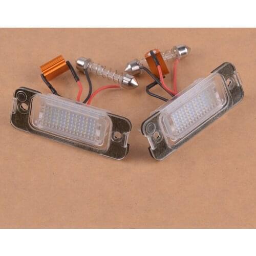 DWCX 2Pcs LED License Number Plate Light Lamp Fit for Mercedes W163 W164 X164 ML GL A2518200066
