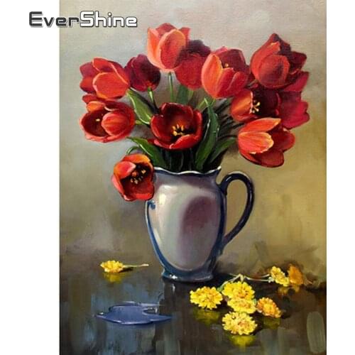 EverShine Diamond Embroidery Flowers Mosaic New Arrivals 5D Diamond Painting Daisy Cross Stitch Kits Handicrafts Home Wall Decor