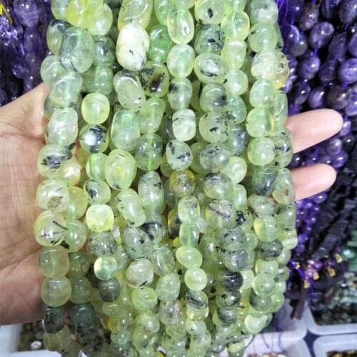 Good Quality Natural Prehnites Stone Beads Irregular Grape Stone Loose Beads 10-14MM for Jewelry Making DIY Bracelet Necklace