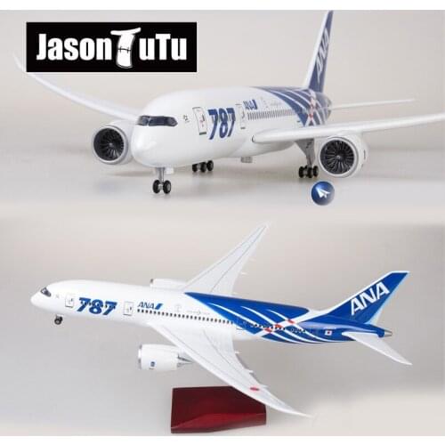 JASON TUTU 43cm Resin Diecast 1:130 Scale Japan ANA Boeing B787 Plane Model Airplane Model Aircraft with Light & Wheel Planes
