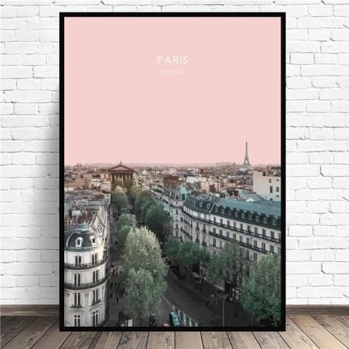 Paris Illustration Travel Canvas Painting Wall Art Pictures Prints Home Decor Wall Poster Decoration For Living Room