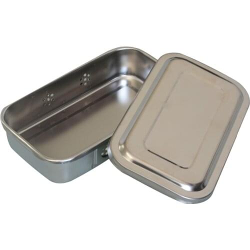 1pcs Dental Nursing Surgical Stainless Steel Container With Hole Anti High Temperature & Pressure Sterilizing Box 8/9/11.5 Inch